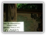 The trails at the Percy Warner Parks sustained damage, and will be closed indefinitely